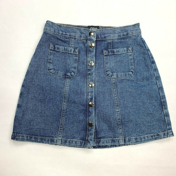 Urban Outfitters BDG Denim Jean‎ Snap Front Skirt - Picture 4 of 7